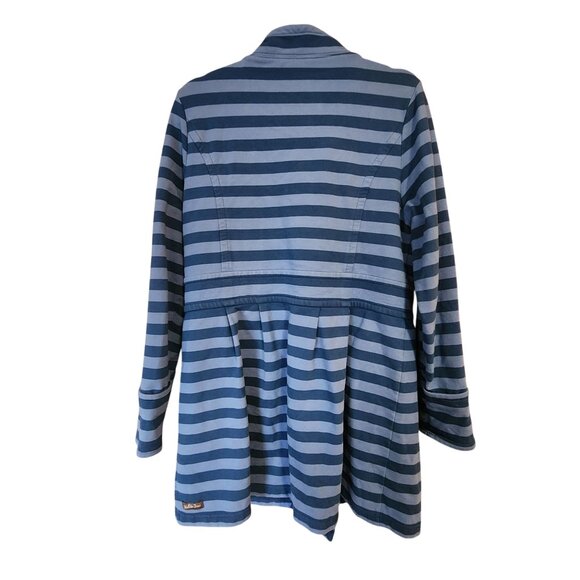Matilda Jane Womens Blue Striped Button-Front Coat Size S - Picture 2 of 6
